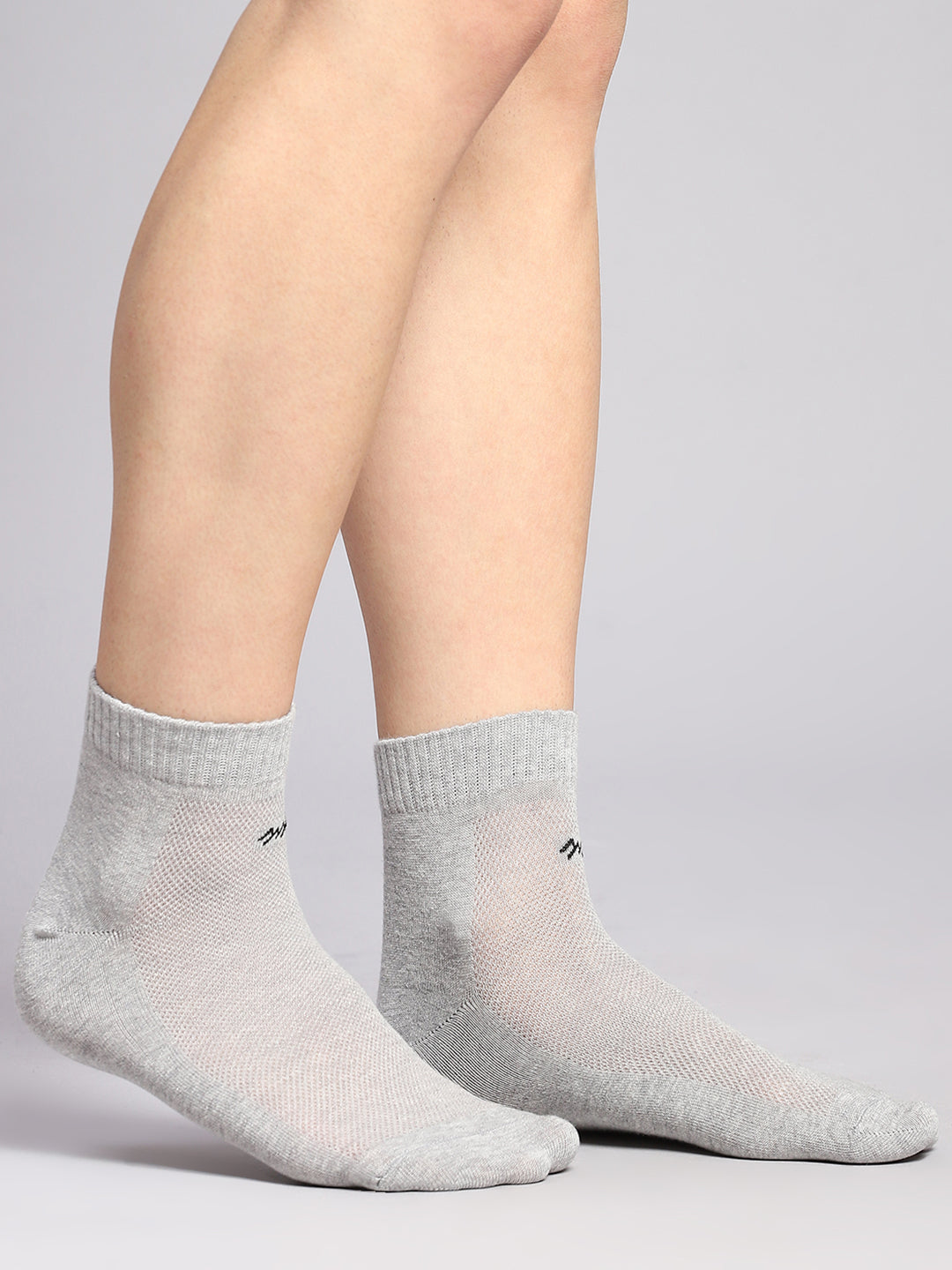 Men Cotton Blend Self Design Crew Length Socks (Pack of 3)