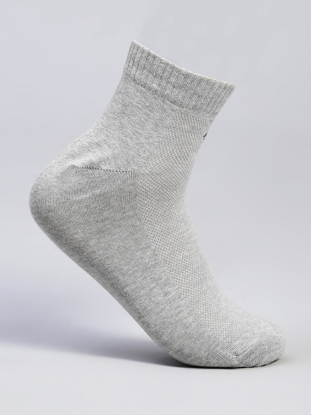 Men Cotton Blend Self Design Crew Length Socks (Pack of 3)