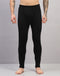 Men Black Solid Regular Fit Thermal Lower
