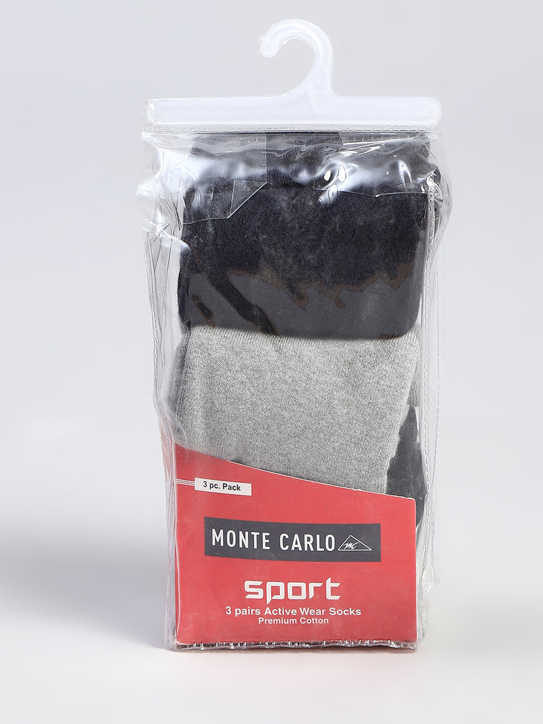 Men Cotton Blend Solid Calf Length Socks (Pack of 3)