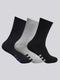 Men Cotton Blend Solid Calf Length Socks (Pack of 3)
