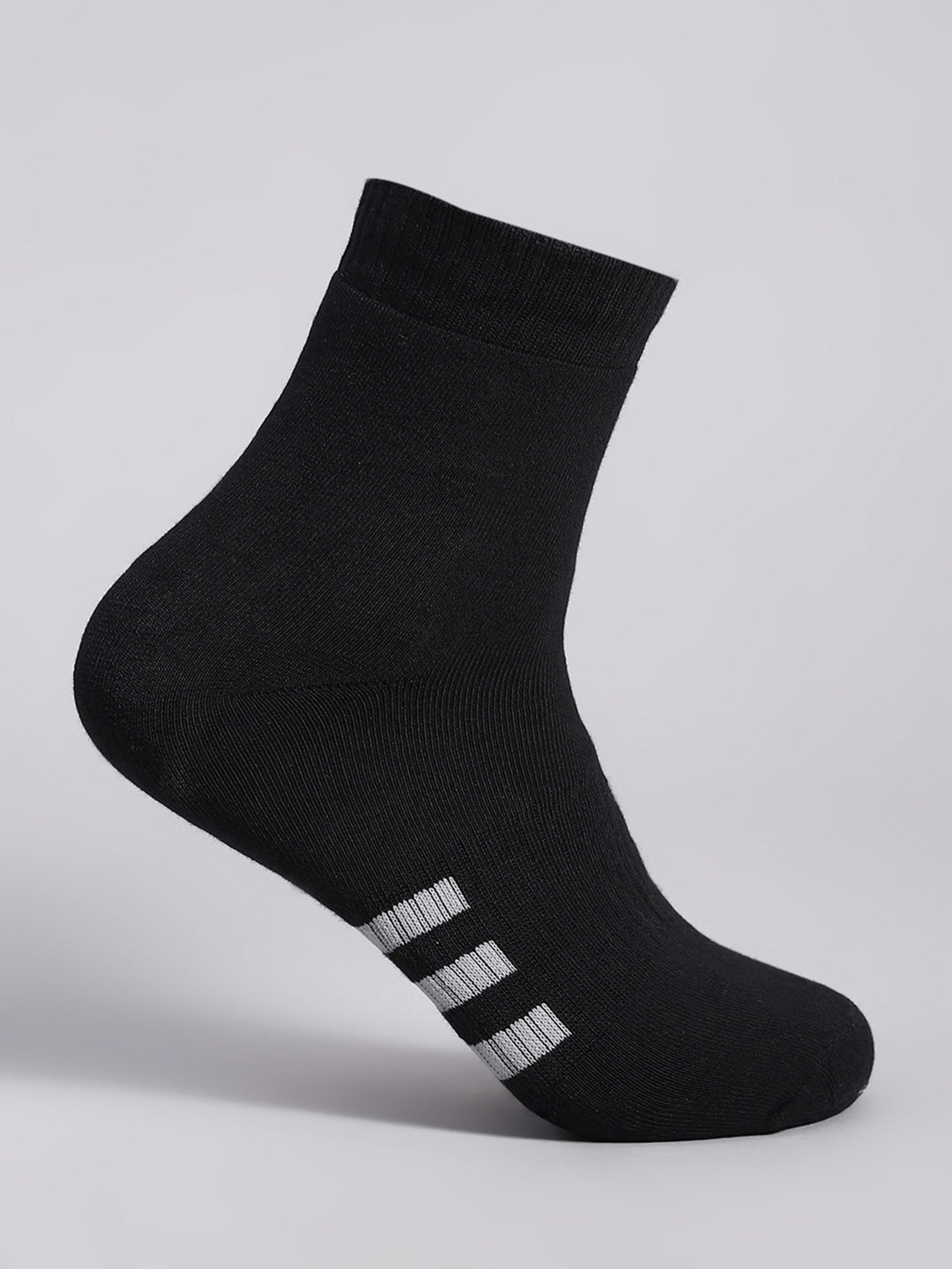 Men Cotton Blend Solid Calf Length Socks (Pack of 3)