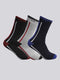 Men Cotton Blend Self Design Calf Length Socks (Pack of 3)