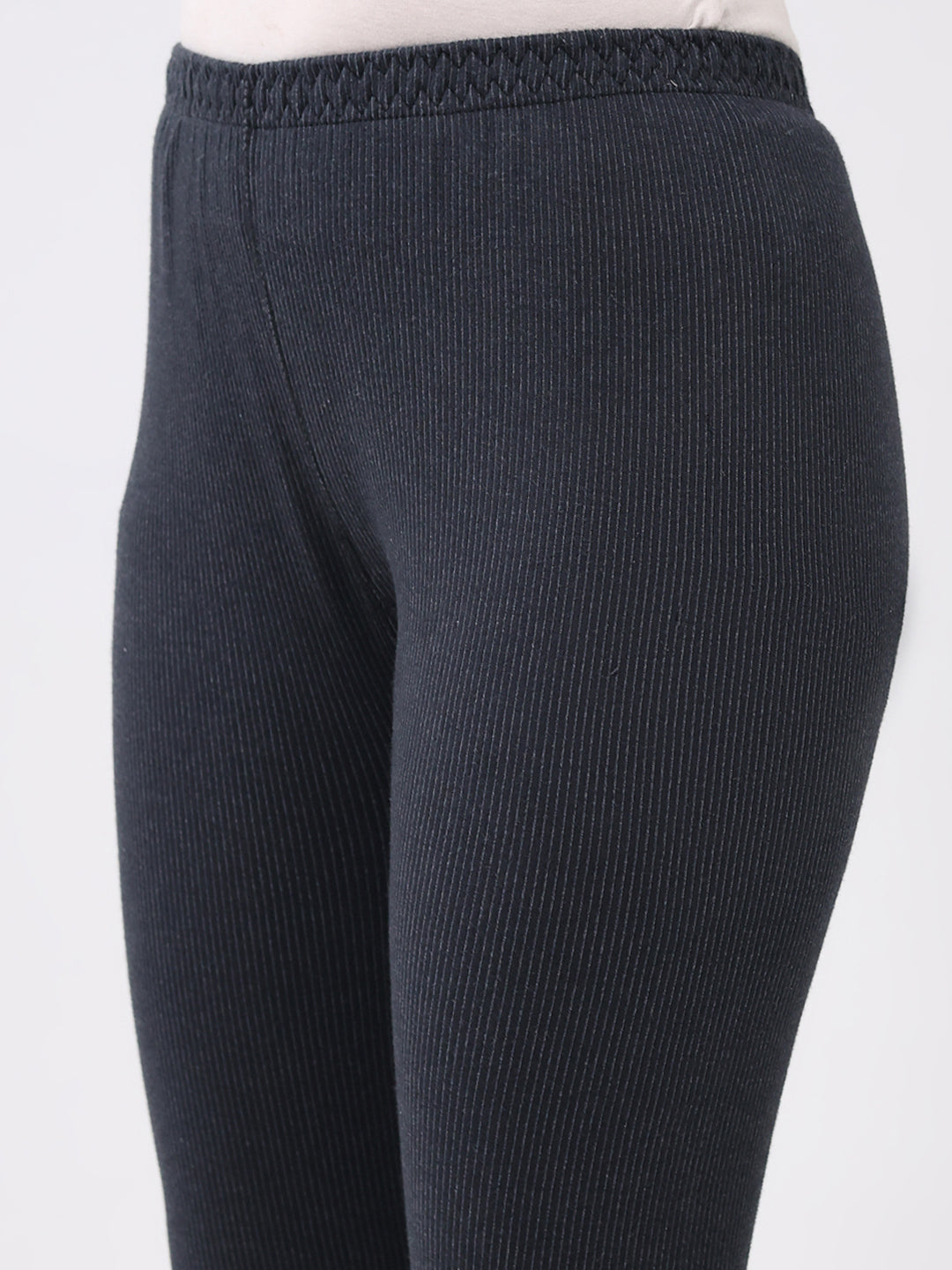 Women Charcoal Solid Thermal Lower