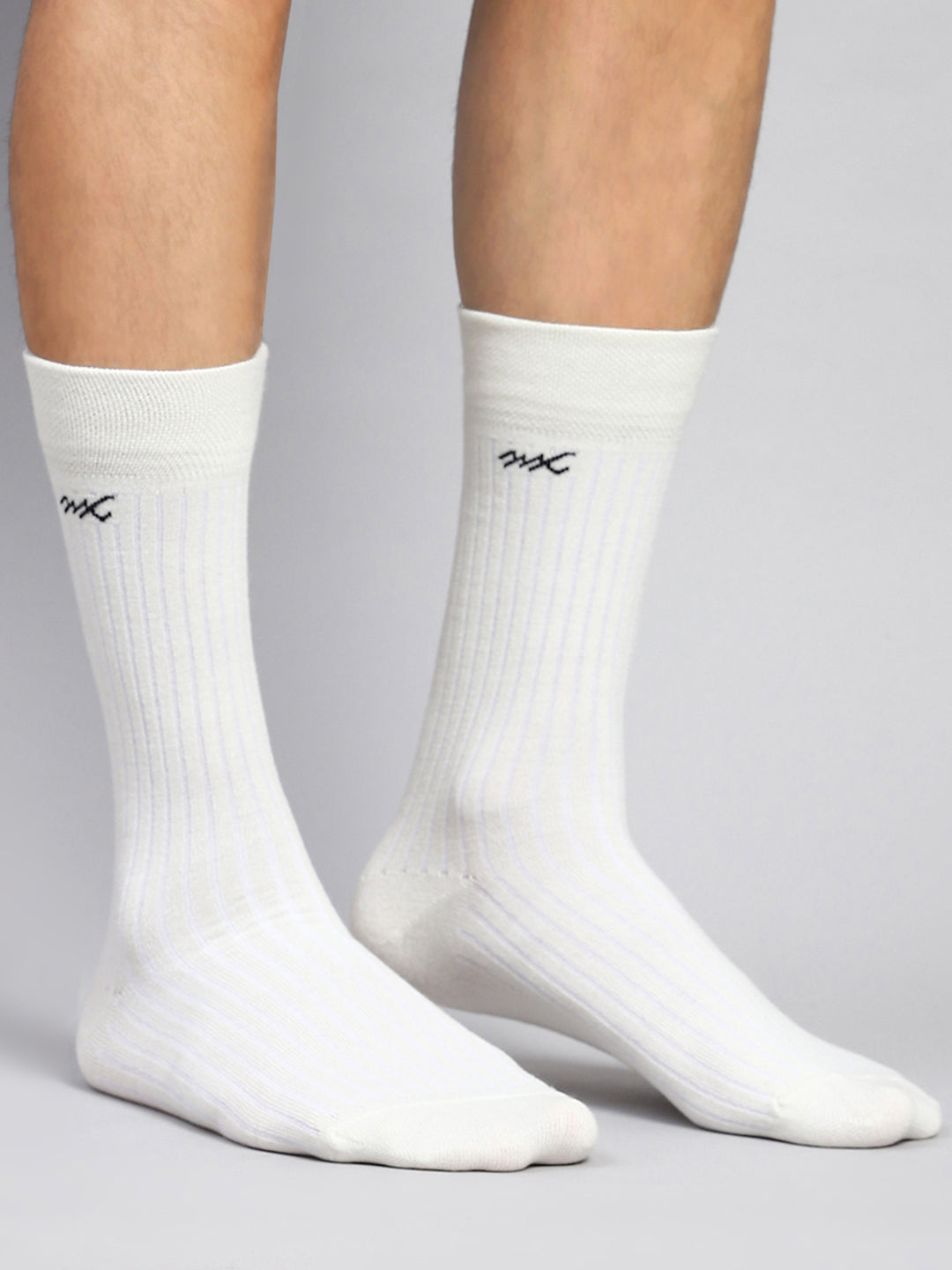 Men Cotton Blend Solid Calf Length Socks (1 Pair)