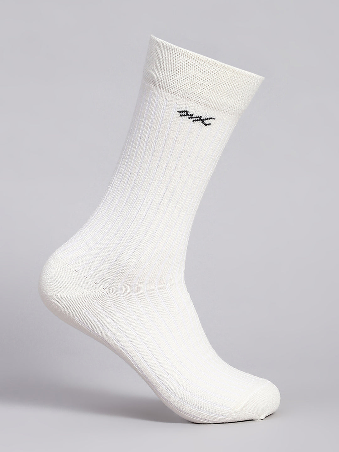 Men Cotton Blend Solid Calf Length Socks (1 Pair)