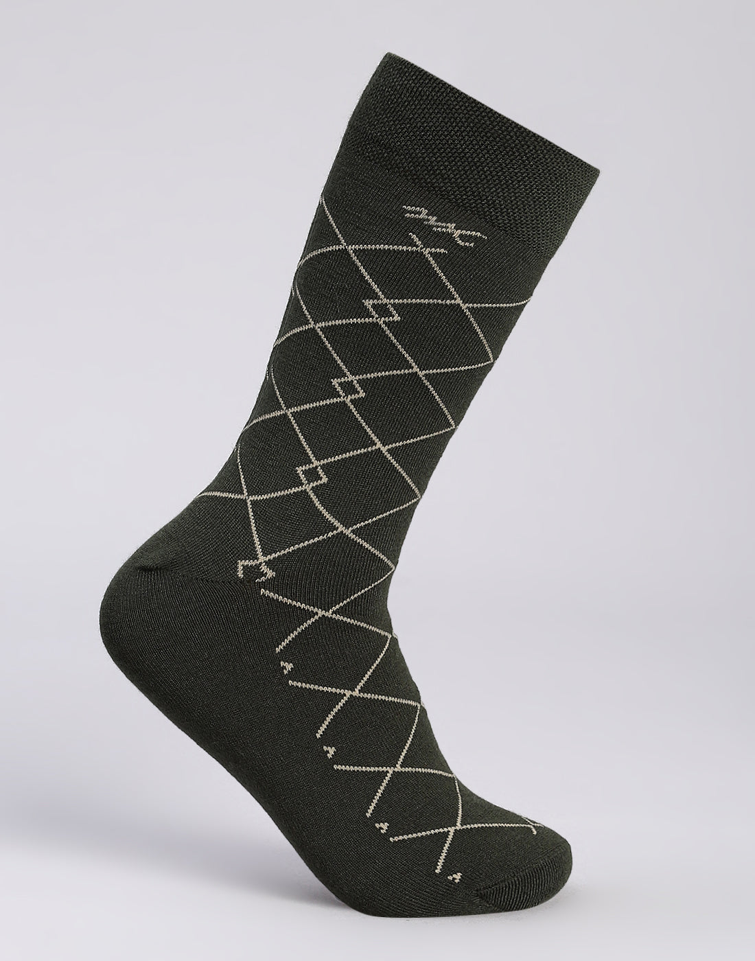 Men Cotton Blend Solid Calf Length Socks (1 Pair)