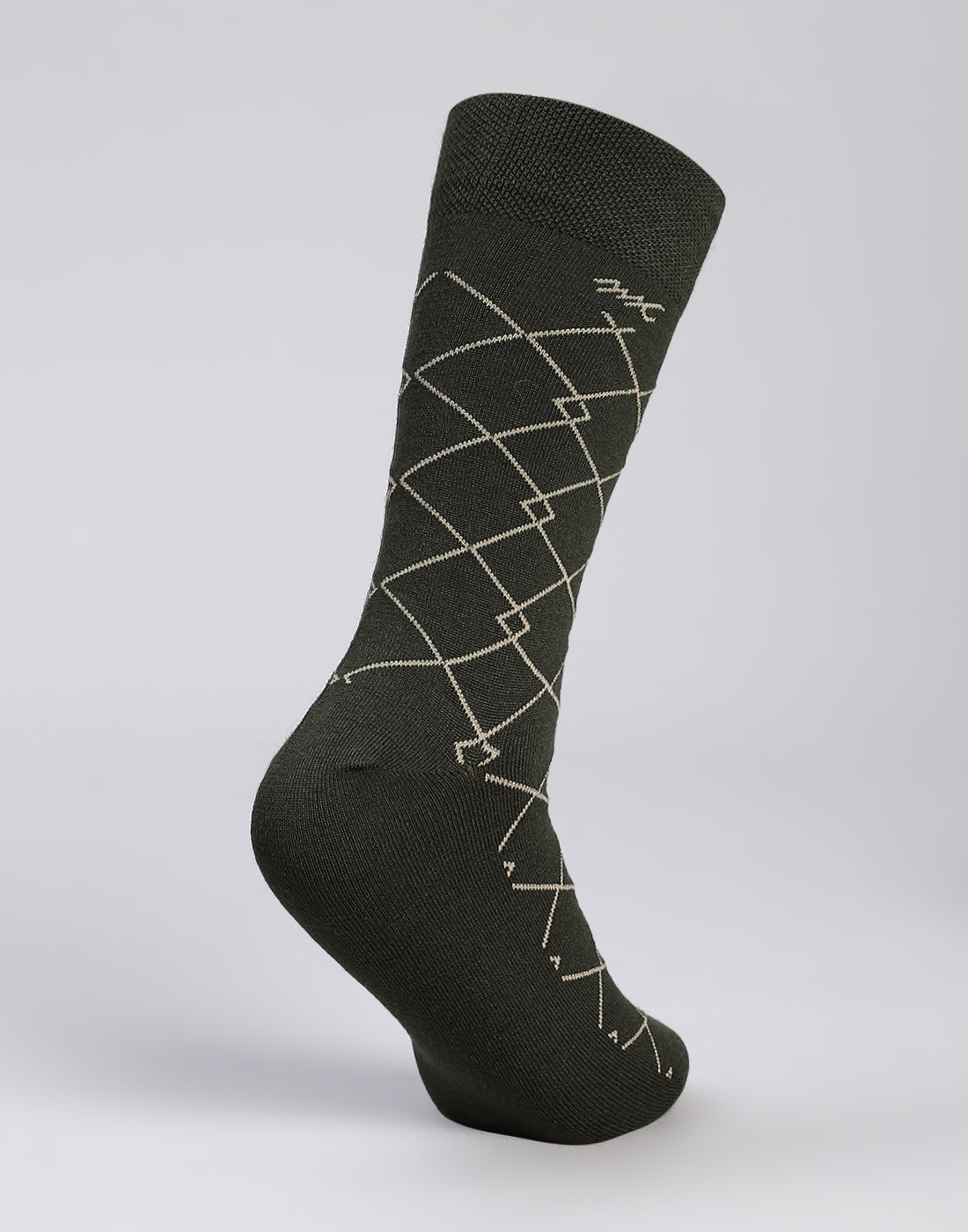 Men Cotton Blend Solid Calf Length Socks (1 Pair)