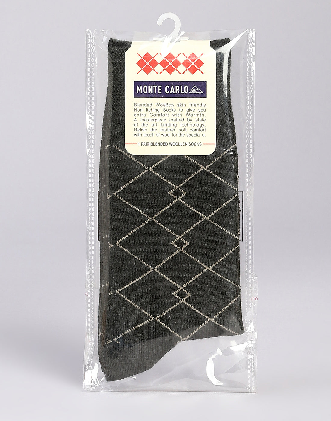 Men Cotton Blend Solid Calf Length Socks (1 Pair)