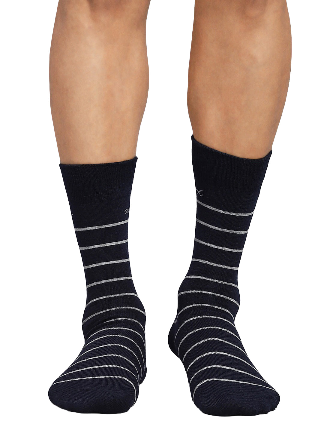 Men Cotton Blend Solid Calf Length Socks (1 Pair)