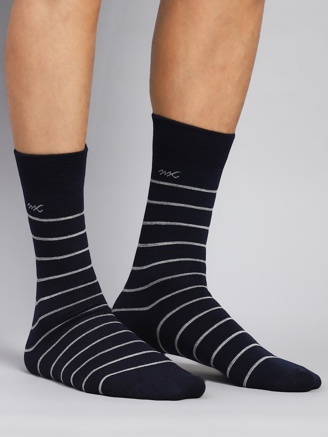 Men Cotton Blend Solid Calf Length Socks (1 Pair)