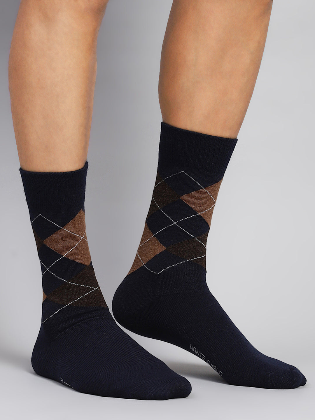 Men Cotton Blend Solid Calf Length Socks (1 Pair)