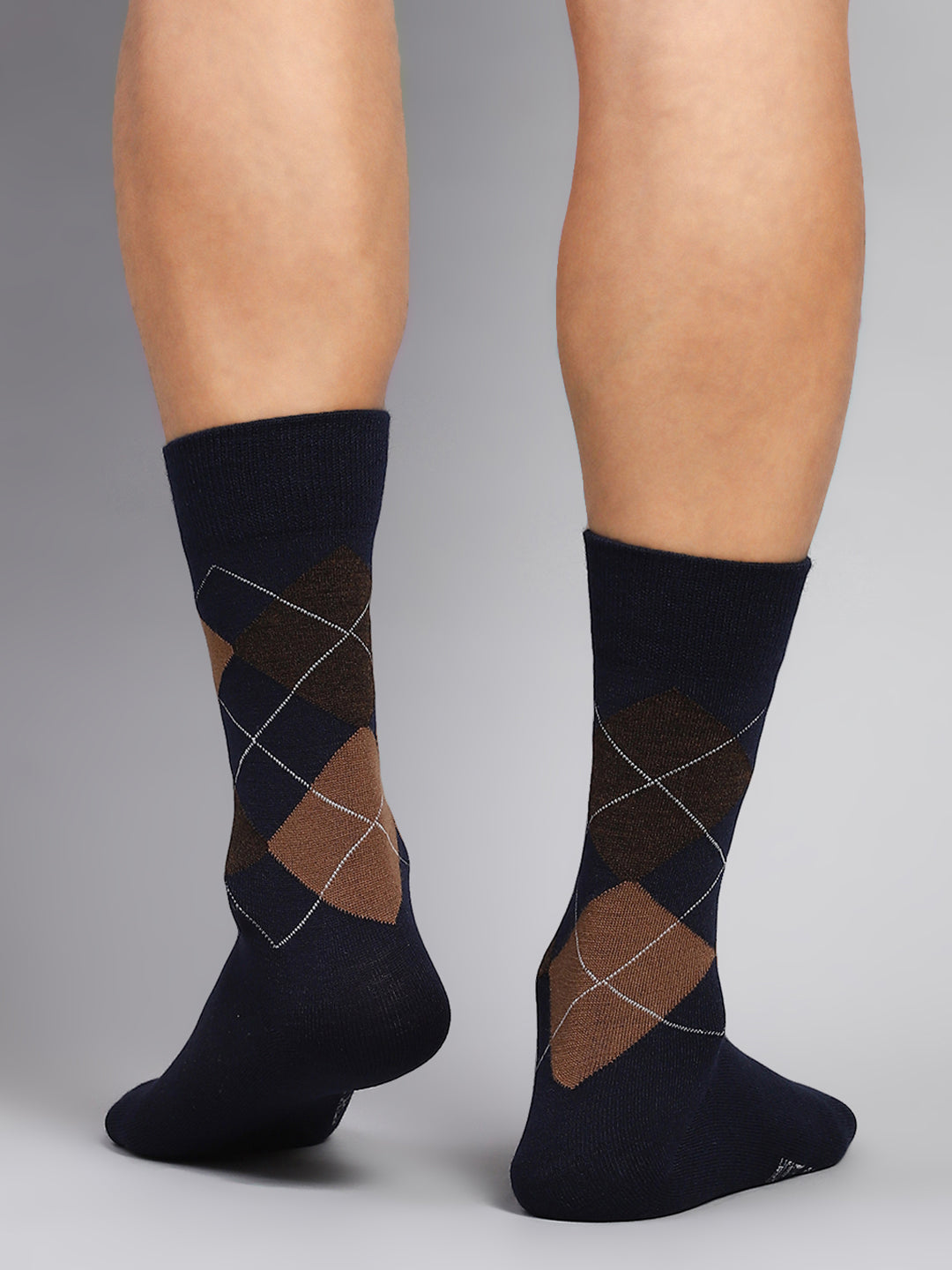 Men Cotton Blend Solid Calf Length Socks (1 Pair)