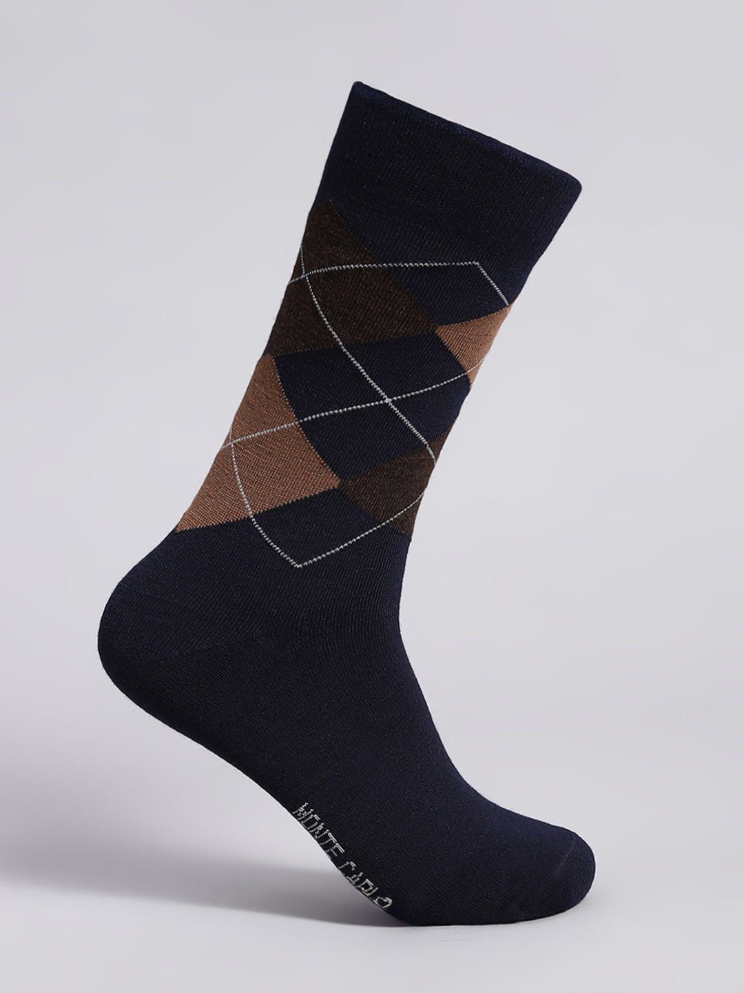 Men Cotton Blend Solid Calf Length Socks (1 Pair)
