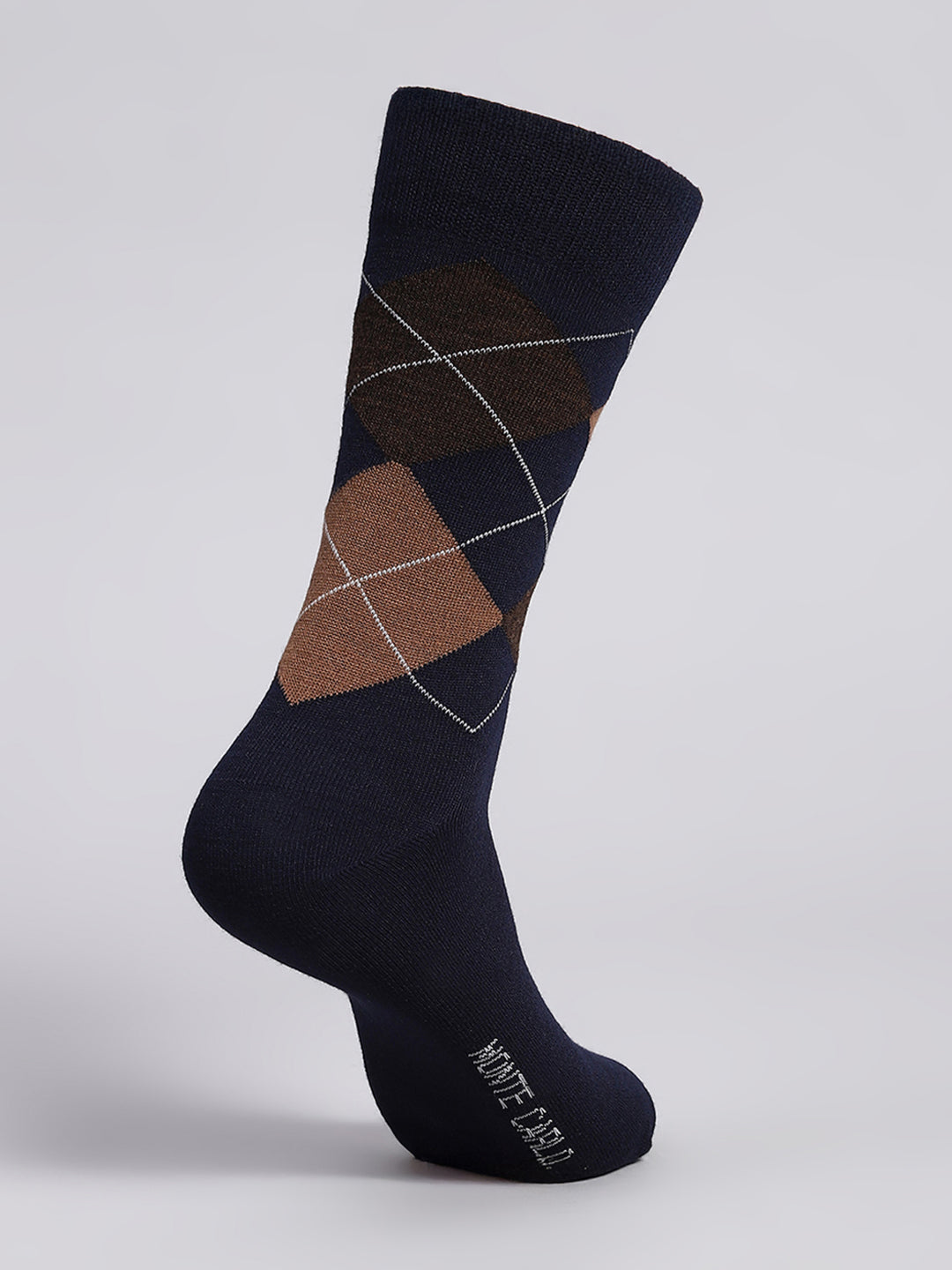 Men Cotton Blend Solid Calf Length Socks (1 Pair)