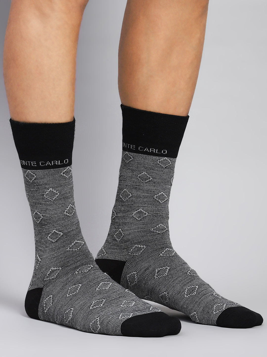 Men Cotton Blend Solid Calf Length Socks (1 Pair)