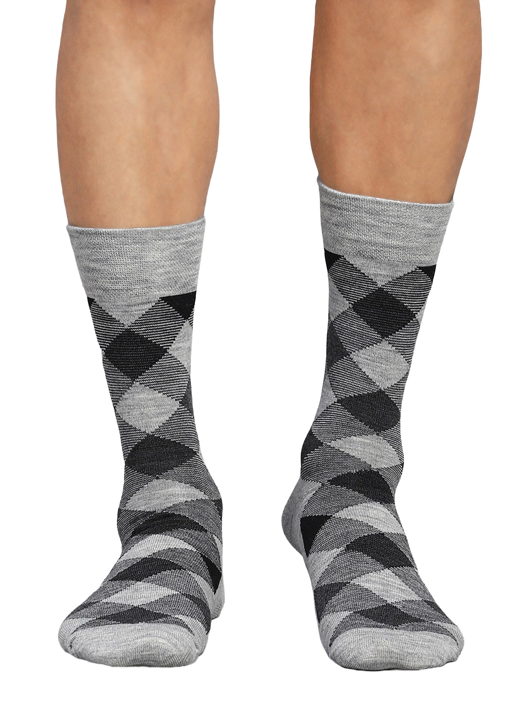 Men Cotton Blend Solid Calf Length Socks (1 Pair)