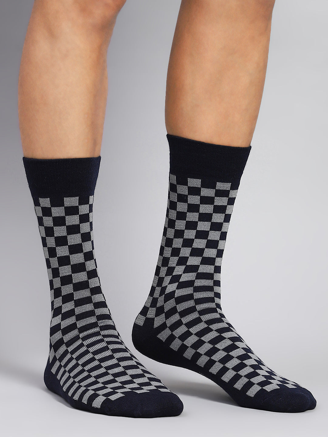 Men Cotton Blend Solid Calf Length Socks (1 Pair)