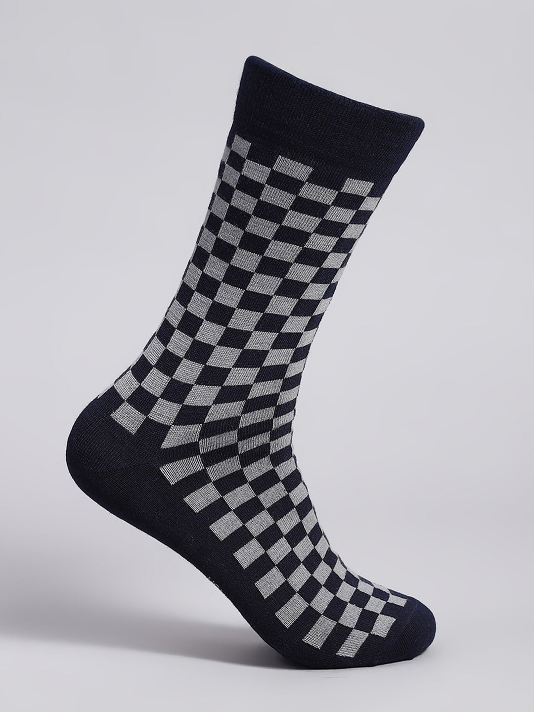 Men Cotton Blend Solid Calf Length Socks (1 Pair)