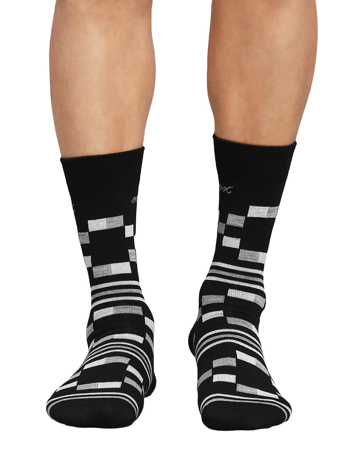 Men Cotton Blend Solid Calf Length Socks (1 Pair)