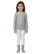 Kids Grey Solid Round Neck Full Sleeve Thermal Vest