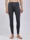 Men Charcoal Solid Regular Fit Thermal Lower