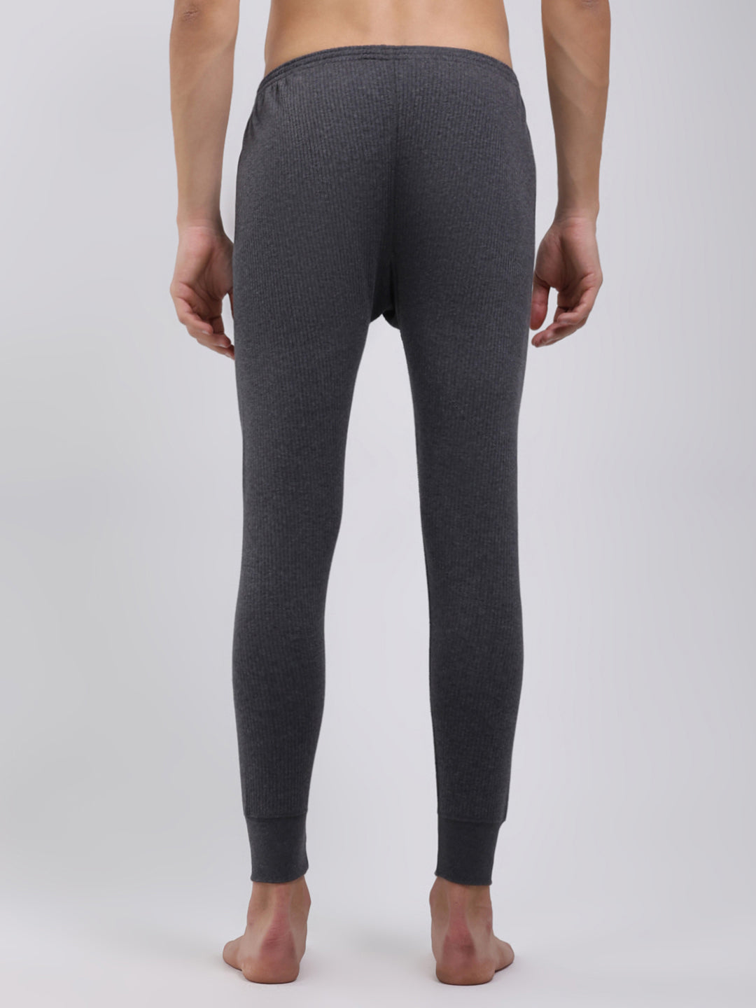 Men Charcoal Solid Regular Fit Thermal Lower