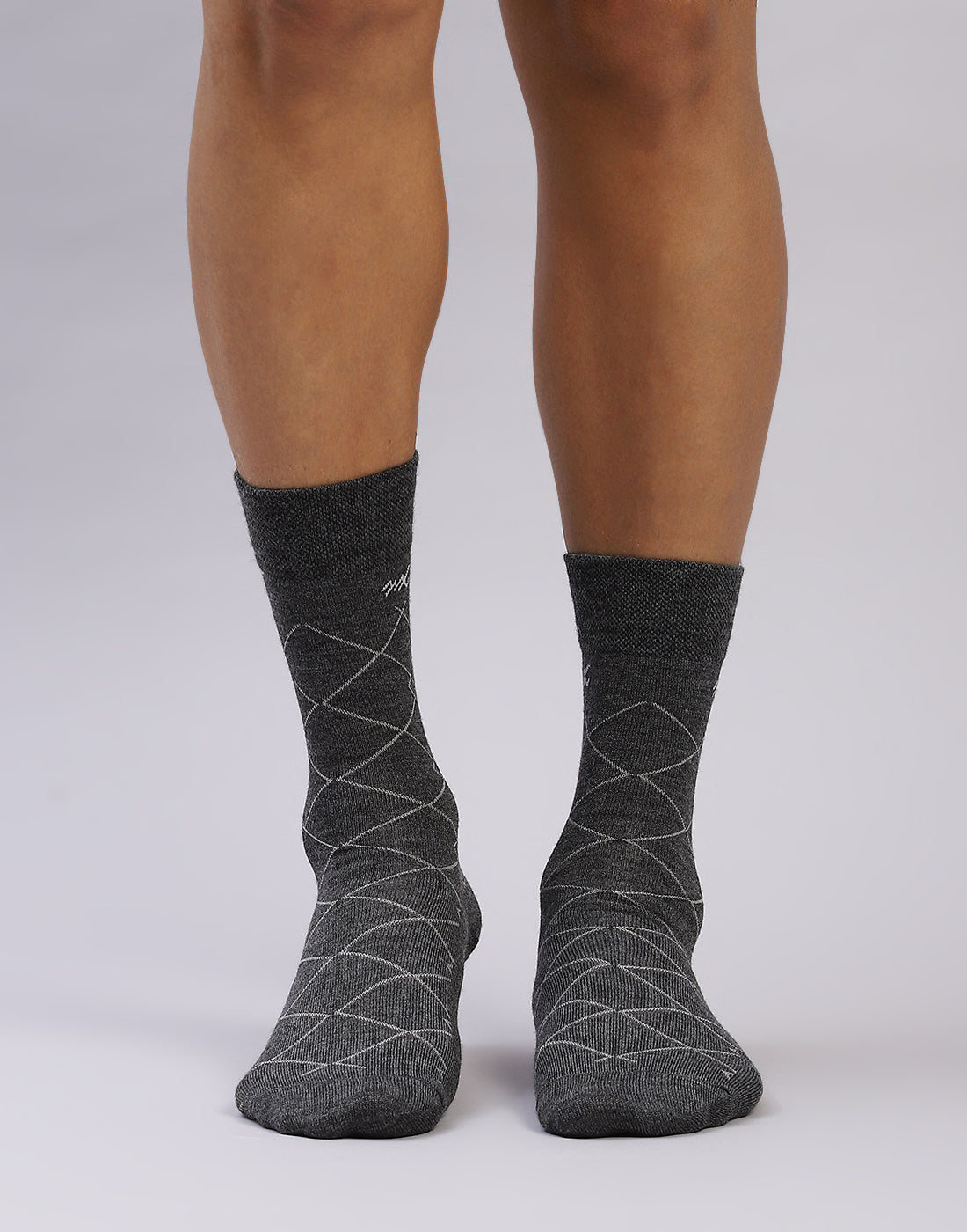 Men Cotton Blend Solid Calf Length Socks (1 Pair)