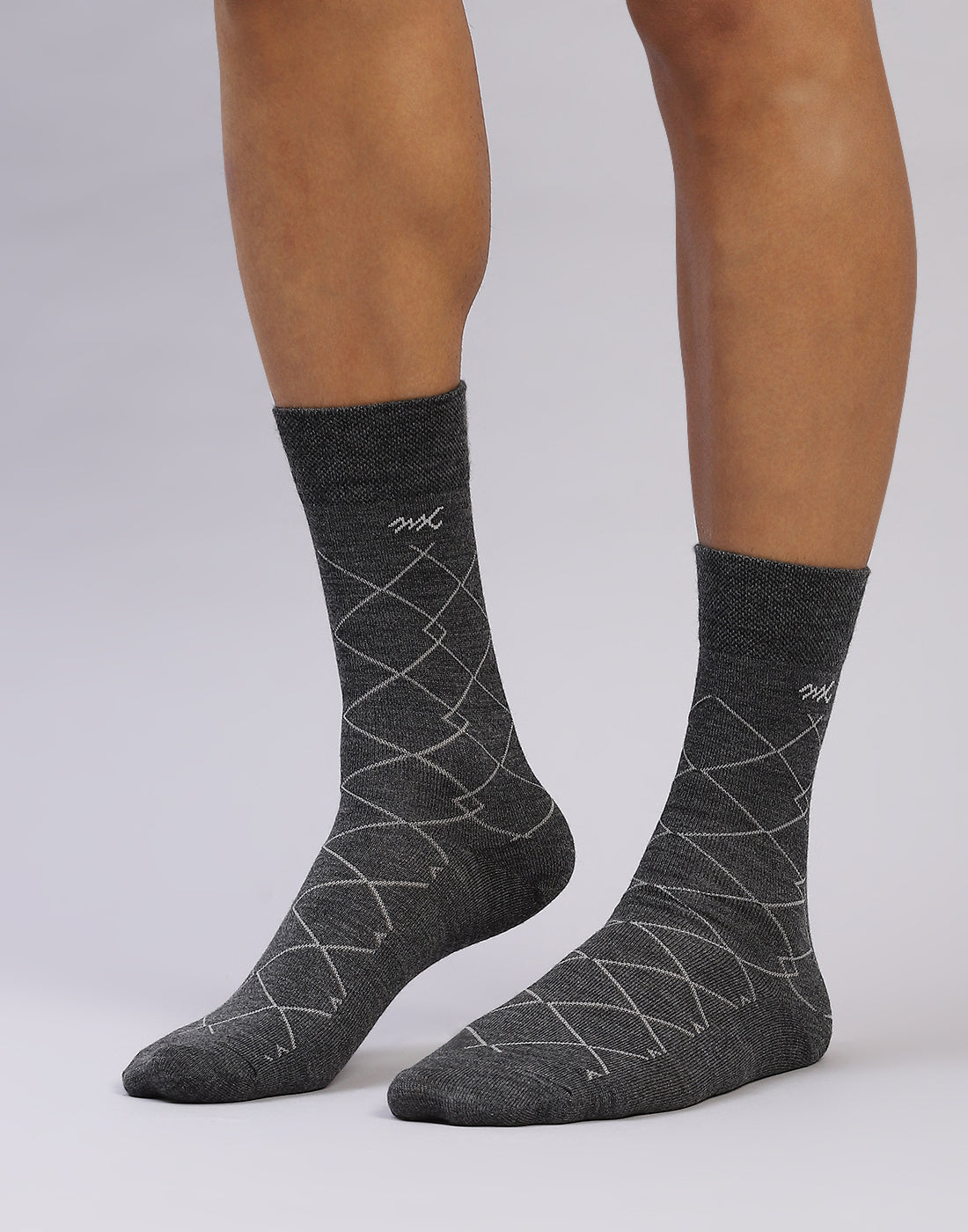 Men Cotton Blend Solid Calf Length Socks (1 Pair)