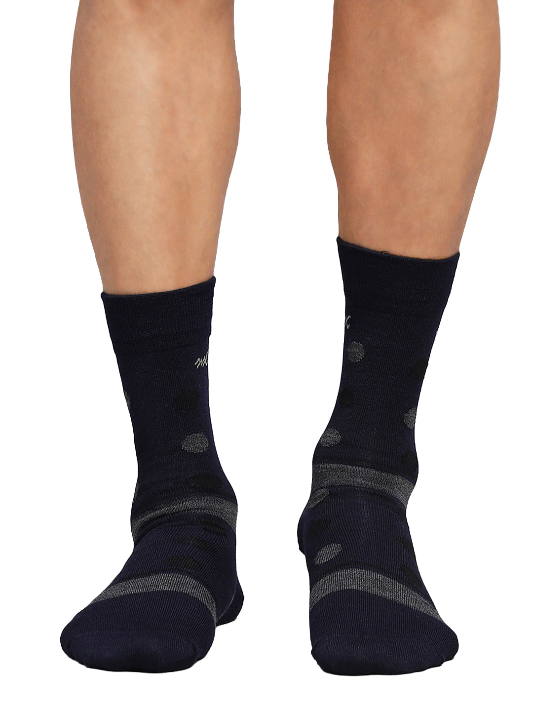 Men Cotton Blend Solid Calf Length Socks (1 Pair)