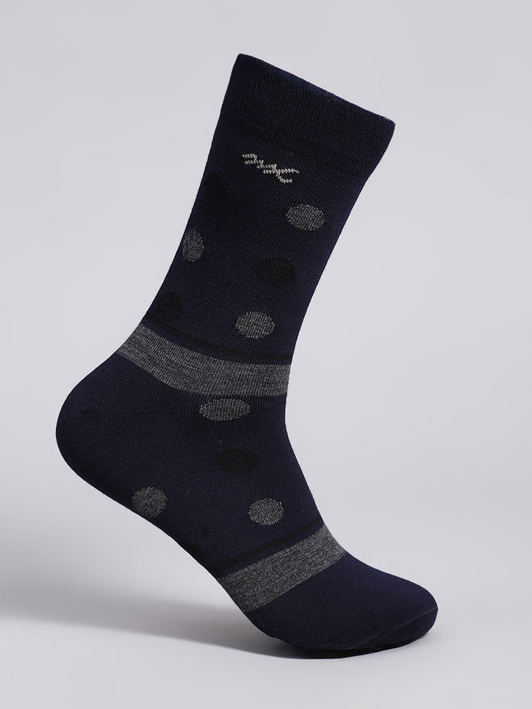 Men Cotton Blend Solid Calf Length Socks (1 Pair)