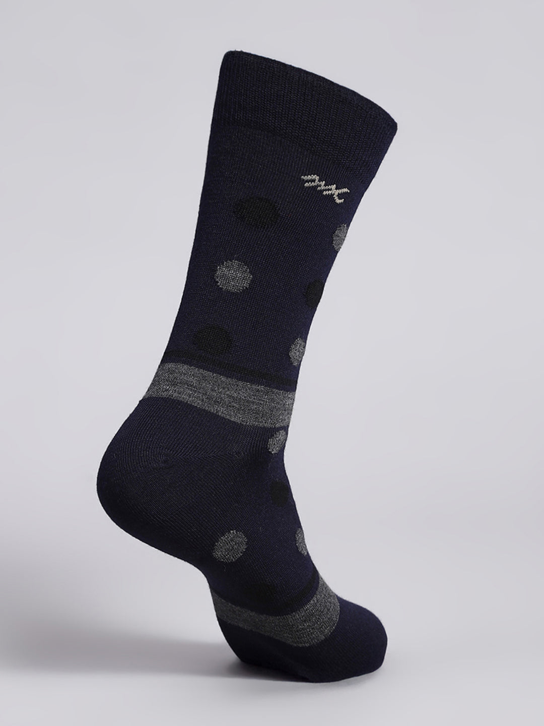 Men Cotton Blend Solid Calf Length Socks (1 Pair)