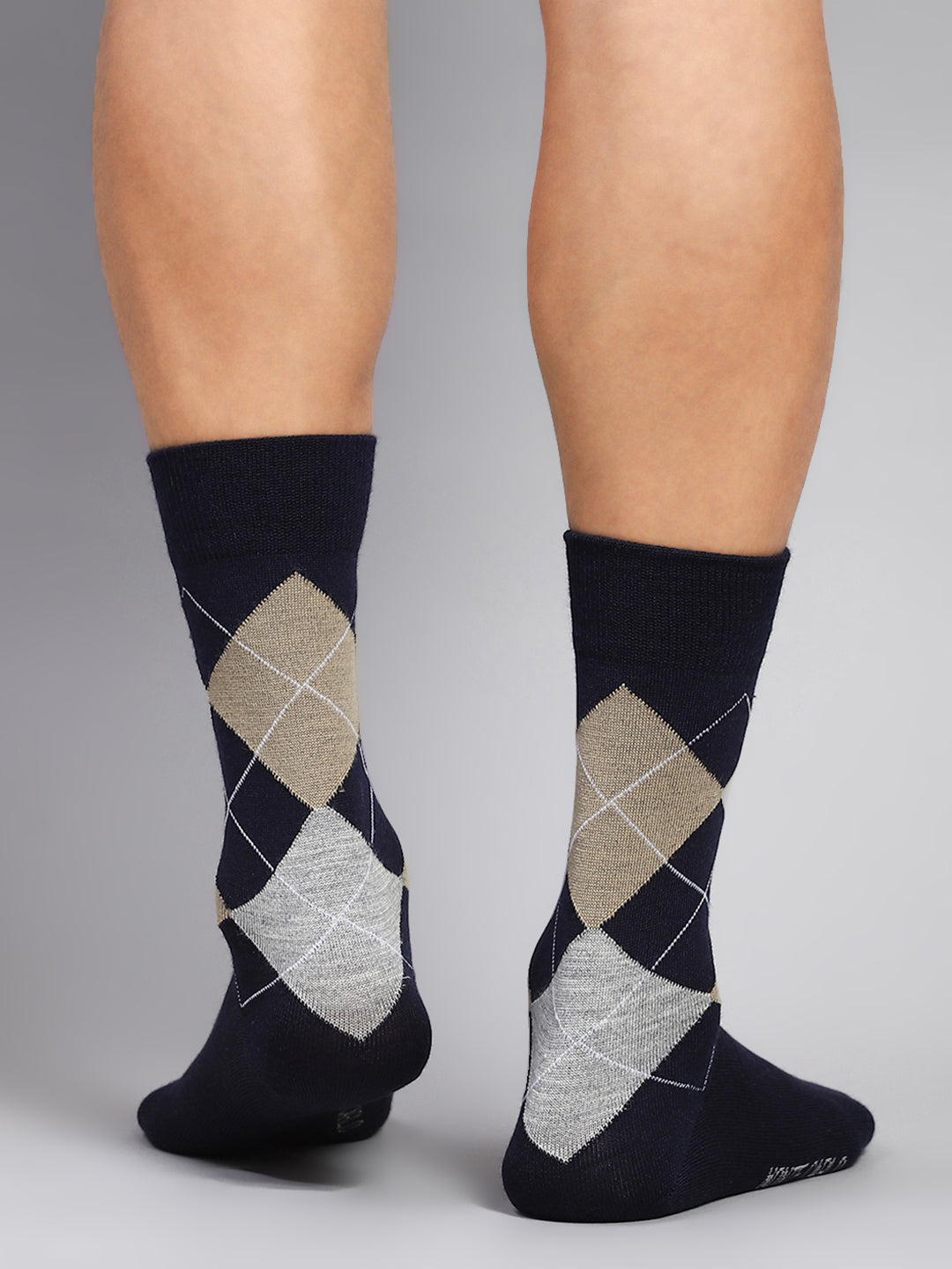 Men Cotton Blend Solid Calf Length Socks (1 Pair)