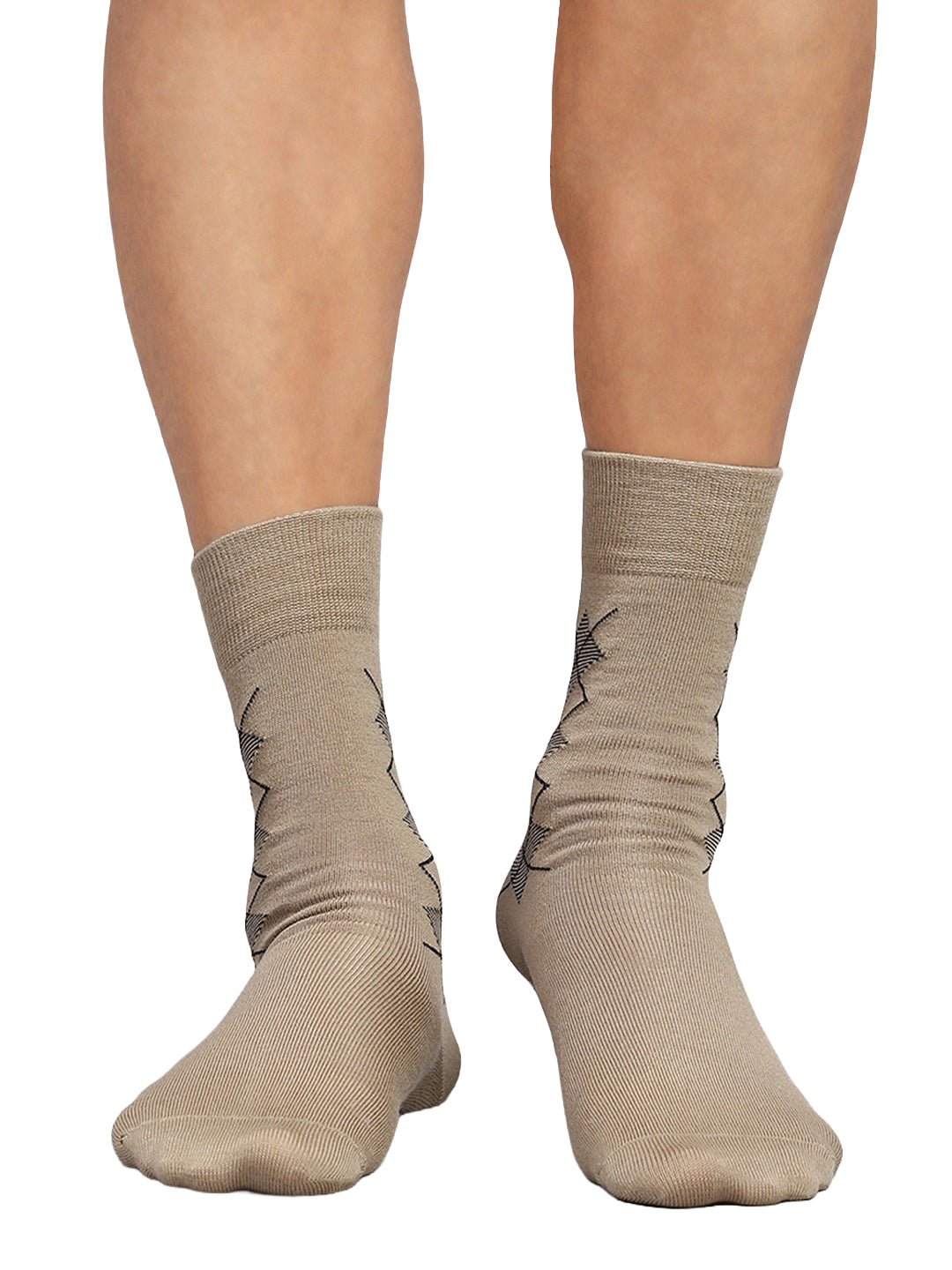 Men Cotton Blend Solid Calf Length Socks (1 Pair)