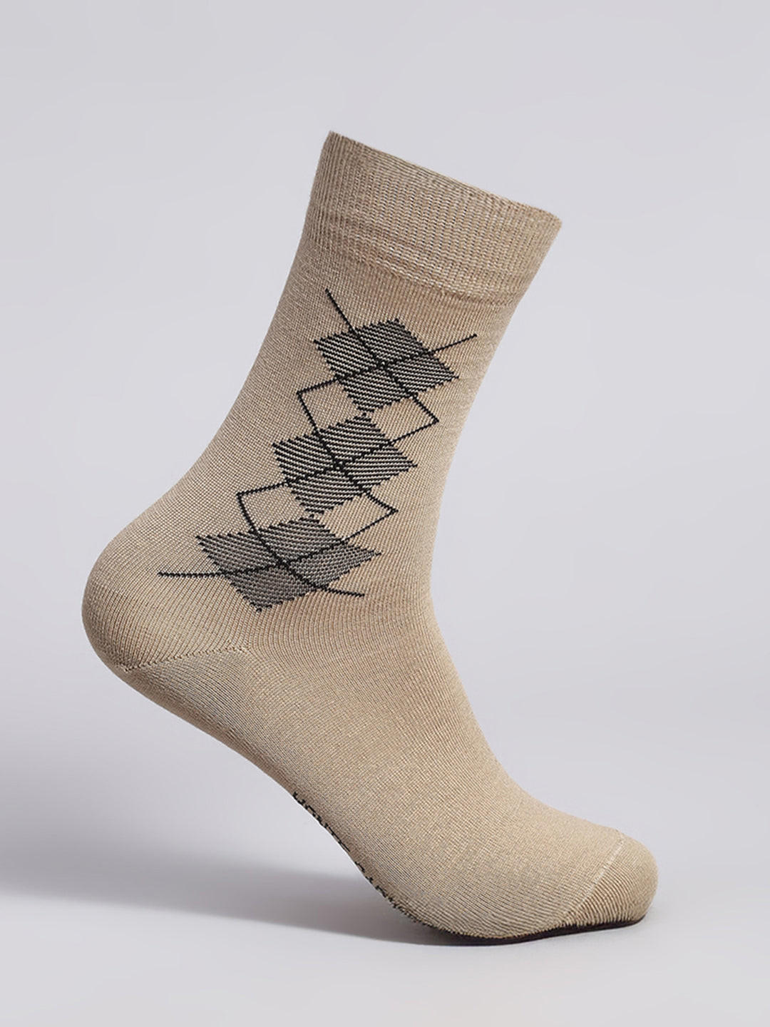 Men Cotton Blend Solid Calf Length Socks (1 Pair)