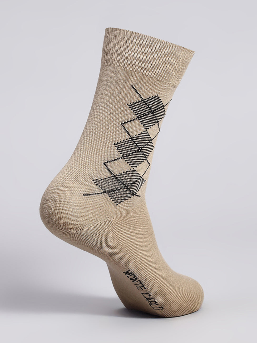 Men Cotton Blend Solid Calf Length Socks (1 Pair)