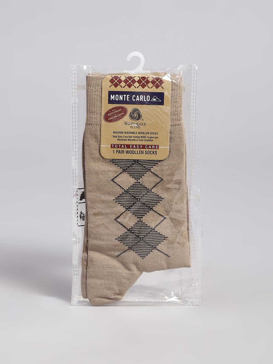 Men Cotton Blend Solid Calf Length Socks (1 Pair)
