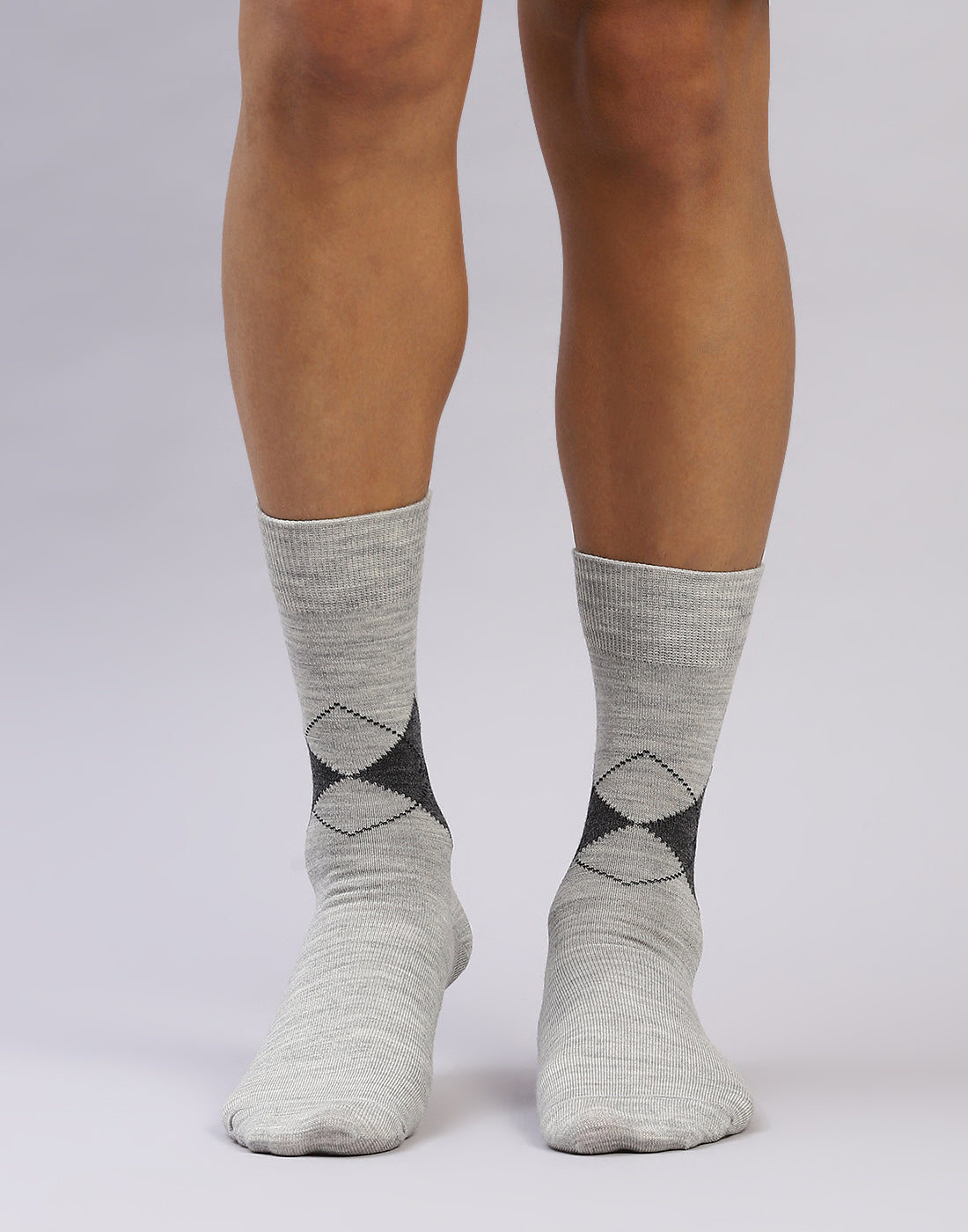Men Cotton Blend Solid Calf Length Socks (1 Pair)