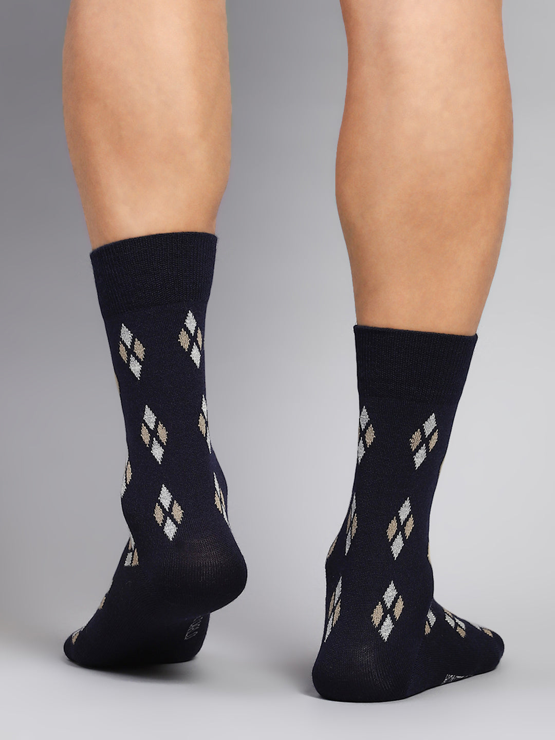 Men Cotton Blend Solid Calf Length Socks (1 Pair)