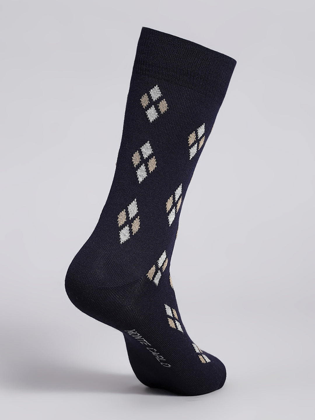Men Cotton Blend Solid Calf Length Socks (1 Pair)