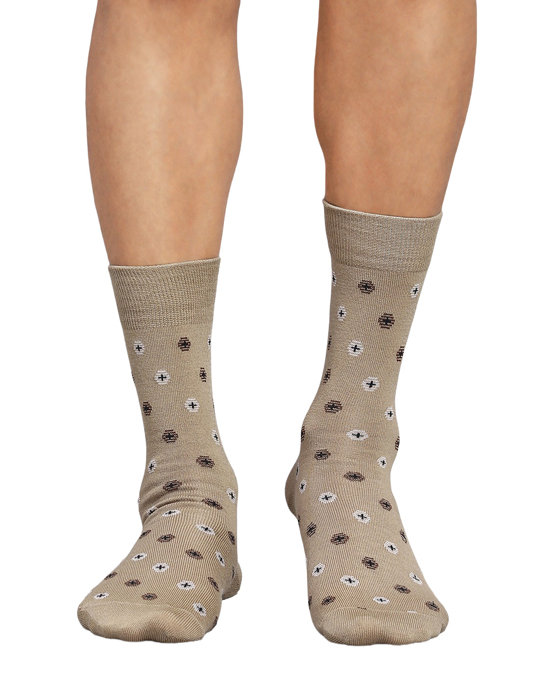 Men Cotton Blend Solid Calf Length Socks (1 Pair)