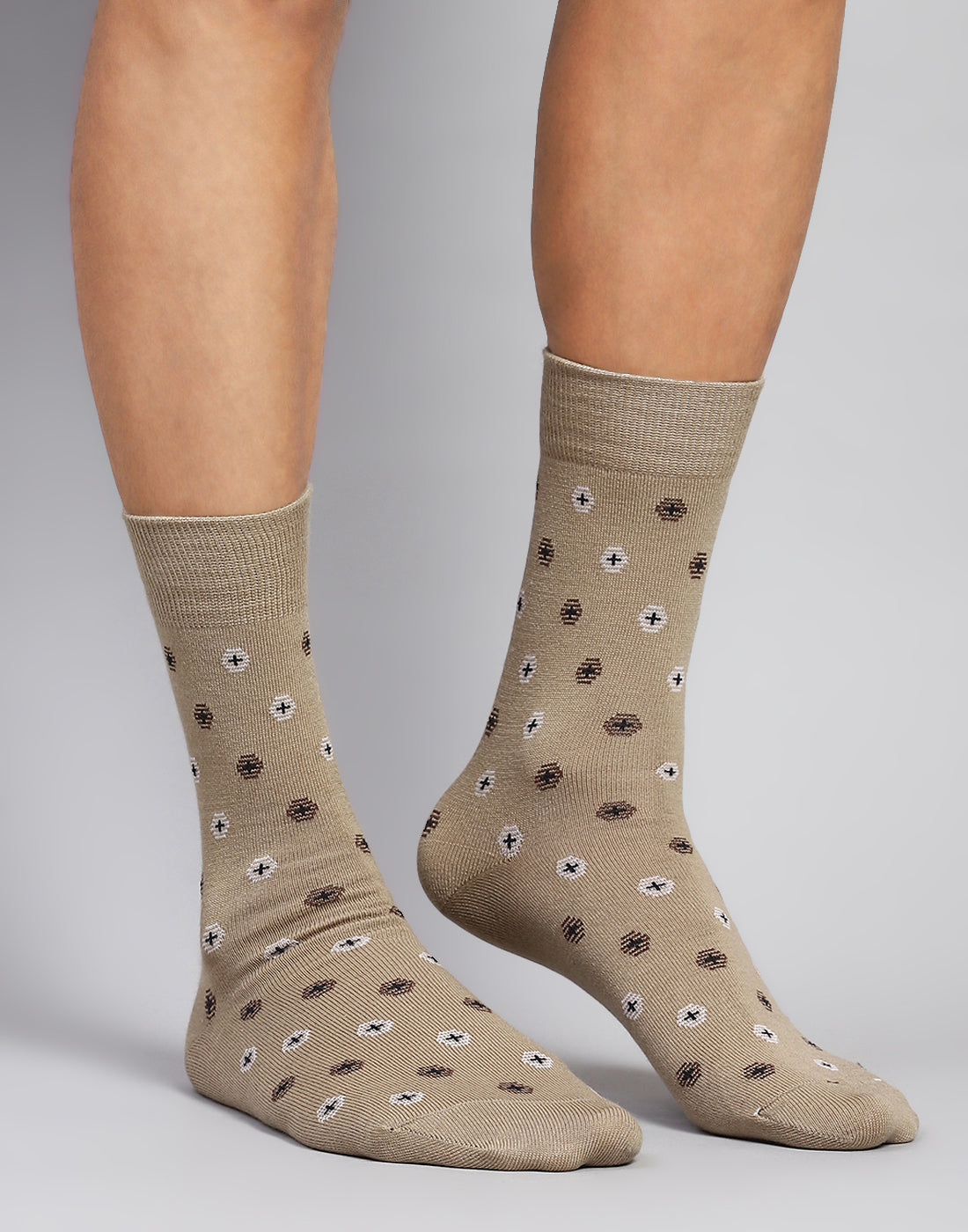 Men Cotton Blend Solid Calf Length Socks (1 Pair)