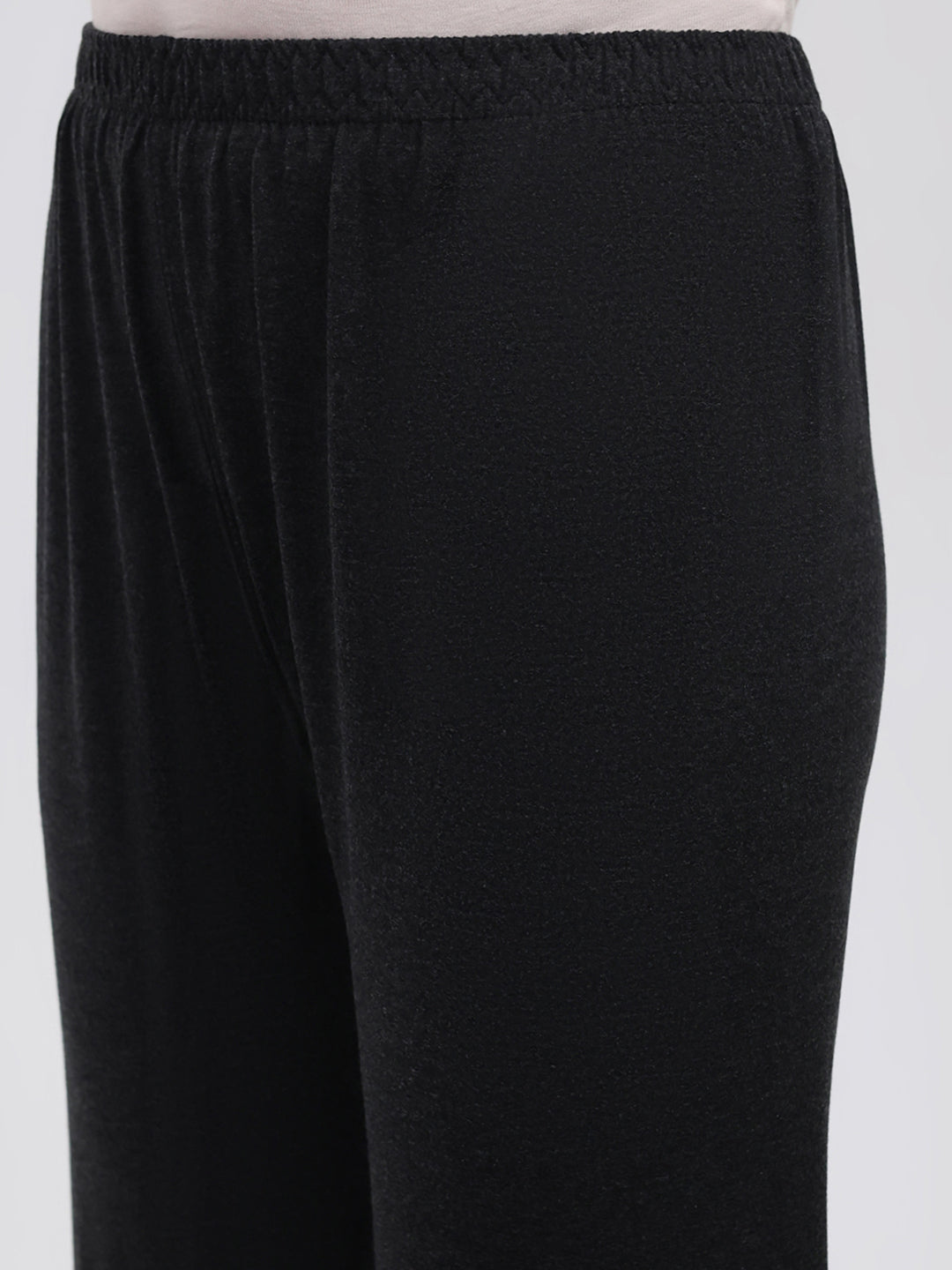Women Black Solid Thermal Lower