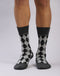 Men Cotton Blend Self Design Calf Length Socks (1 Pair)