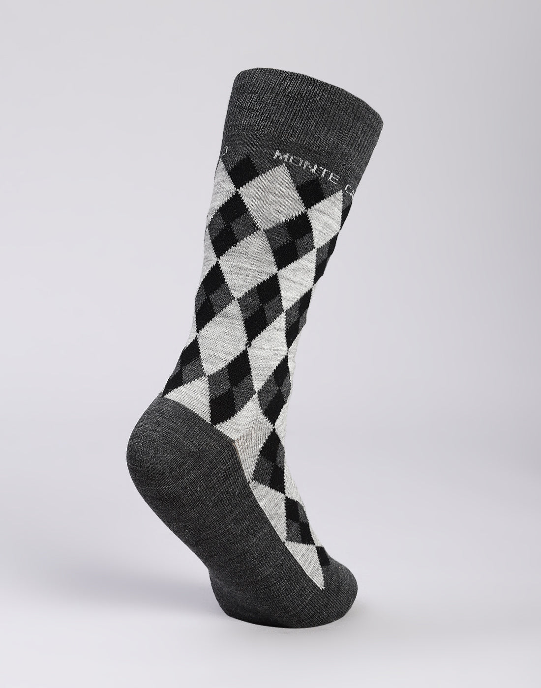 Men Cotton Blend Self Design Calf Length Socks (1 Pair)