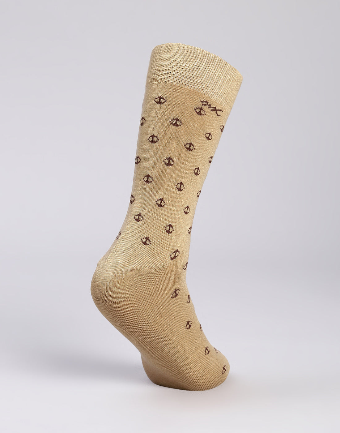 Men Cotton Blend Self Design Calf Length Socks (1 Pair)