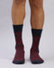 Men Cotton Blend Self Design Calf Length Socks (1 Pair)