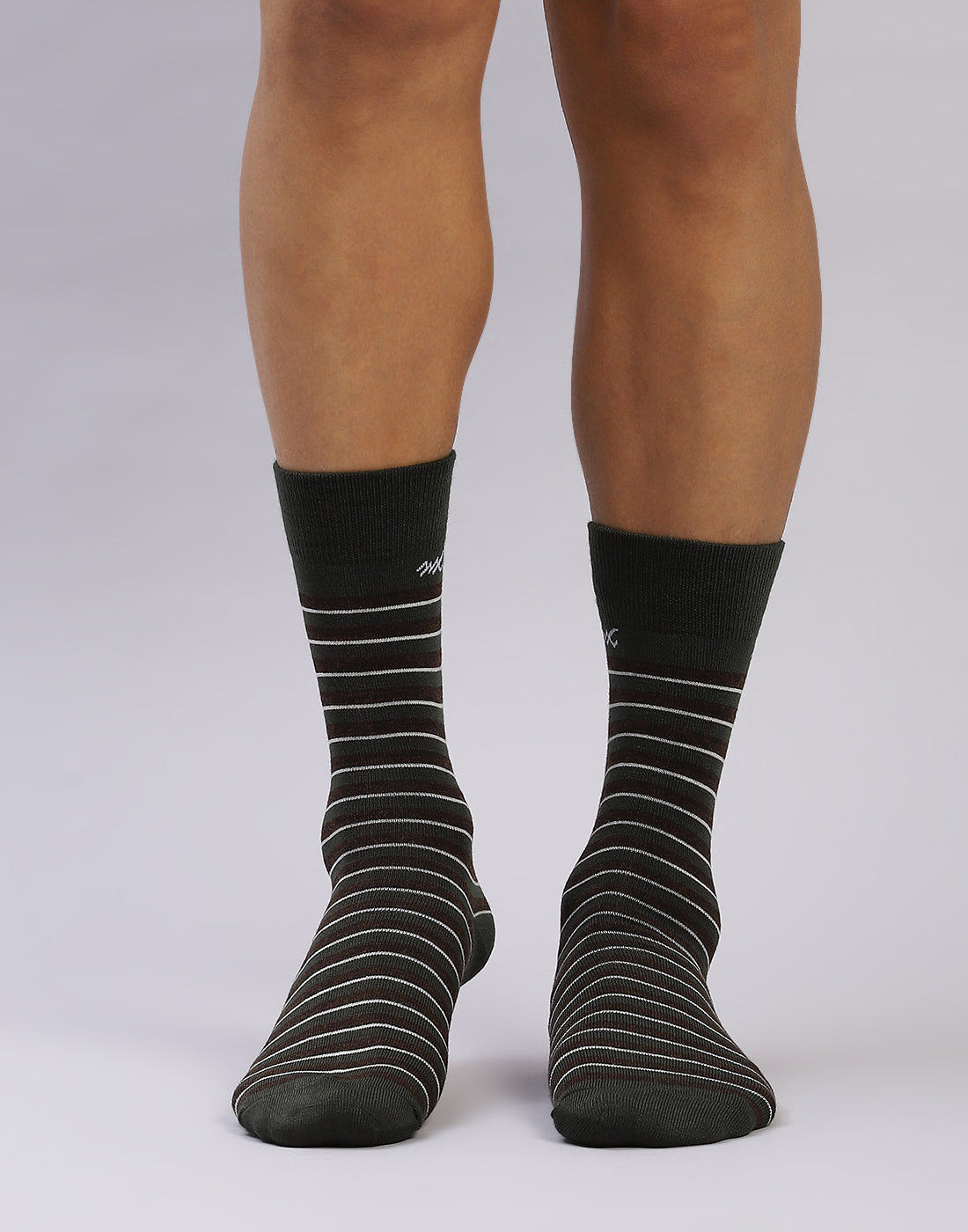 Men Cotton Blend Self Design Calf Length Socks (1 Pair)