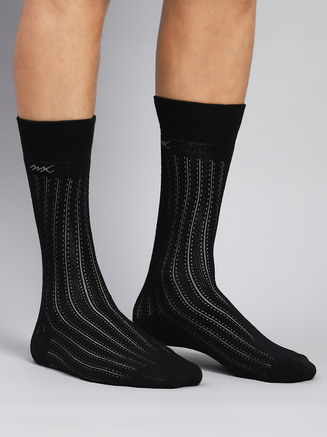 Men Wool blend Self Design Calf Length Socks (Pack of 2)