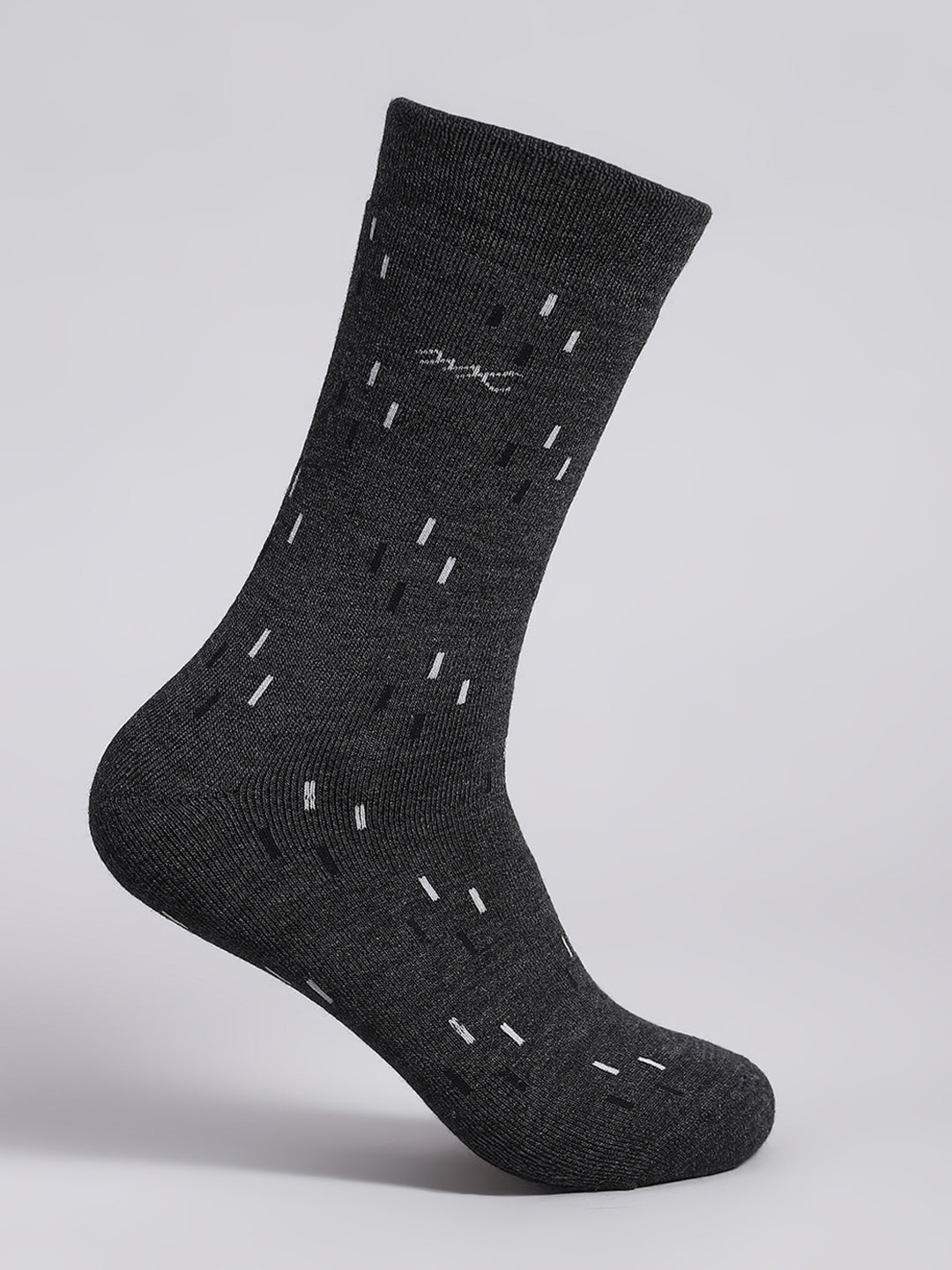 Men Wool blend Self Design Calf Length Socks (Pack of 2)